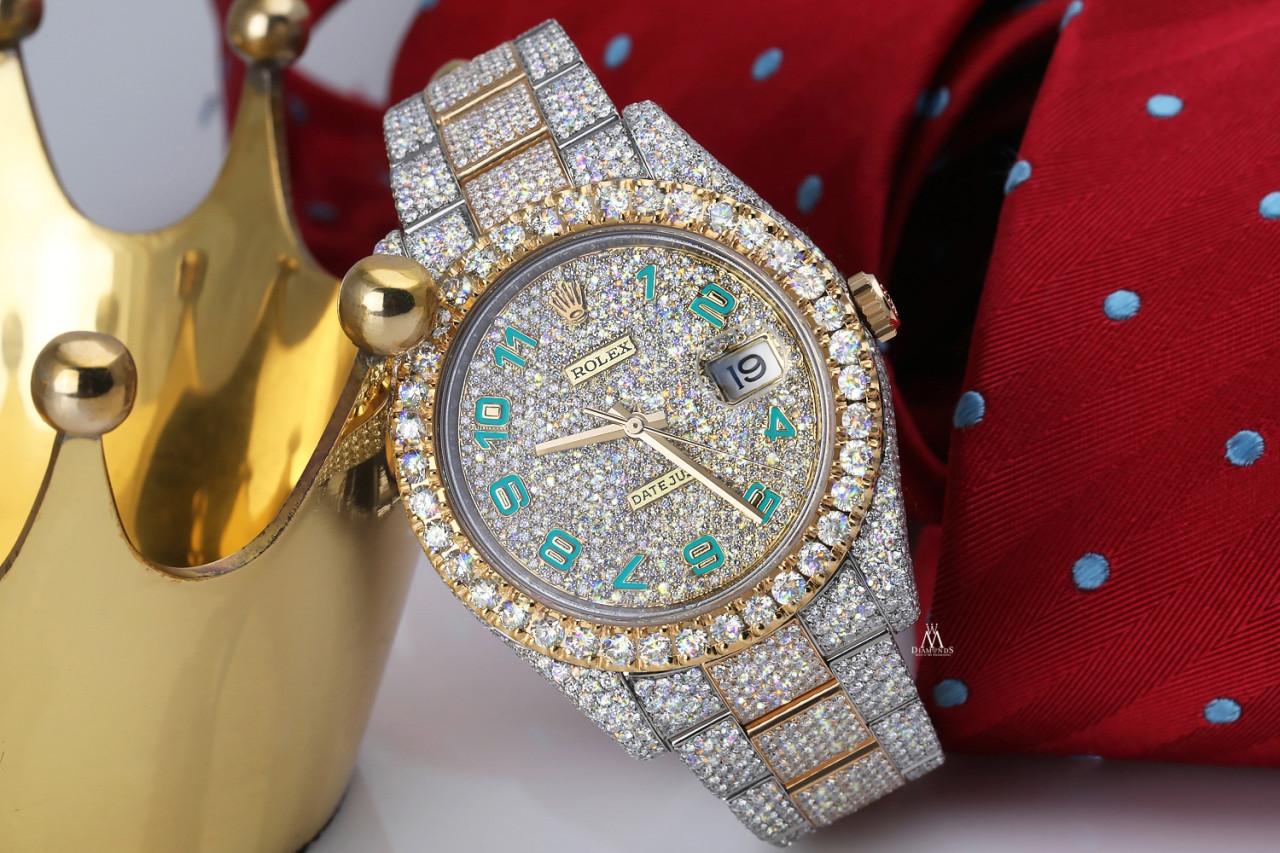 rolex arabic dial iced out