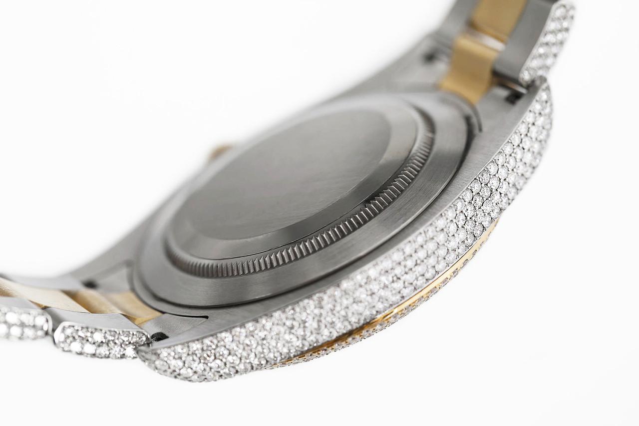 Rolex Montre Datejust 41 bicolore émaillée avec chiffres romains et diamants champagne  Pour hommes en vente