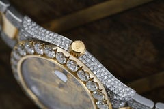 Rolex Datejust 41 Orologio da uomo bicolore con cinturino Oyster con diamanti naturali personalizzato