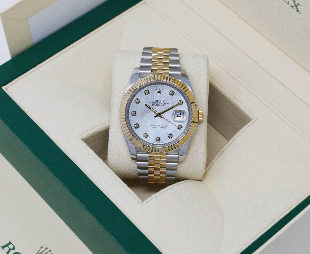 Rolex Datejust 41 Two Tone White Mother of Pearl Dial Jubilee Bracelet 126333 3