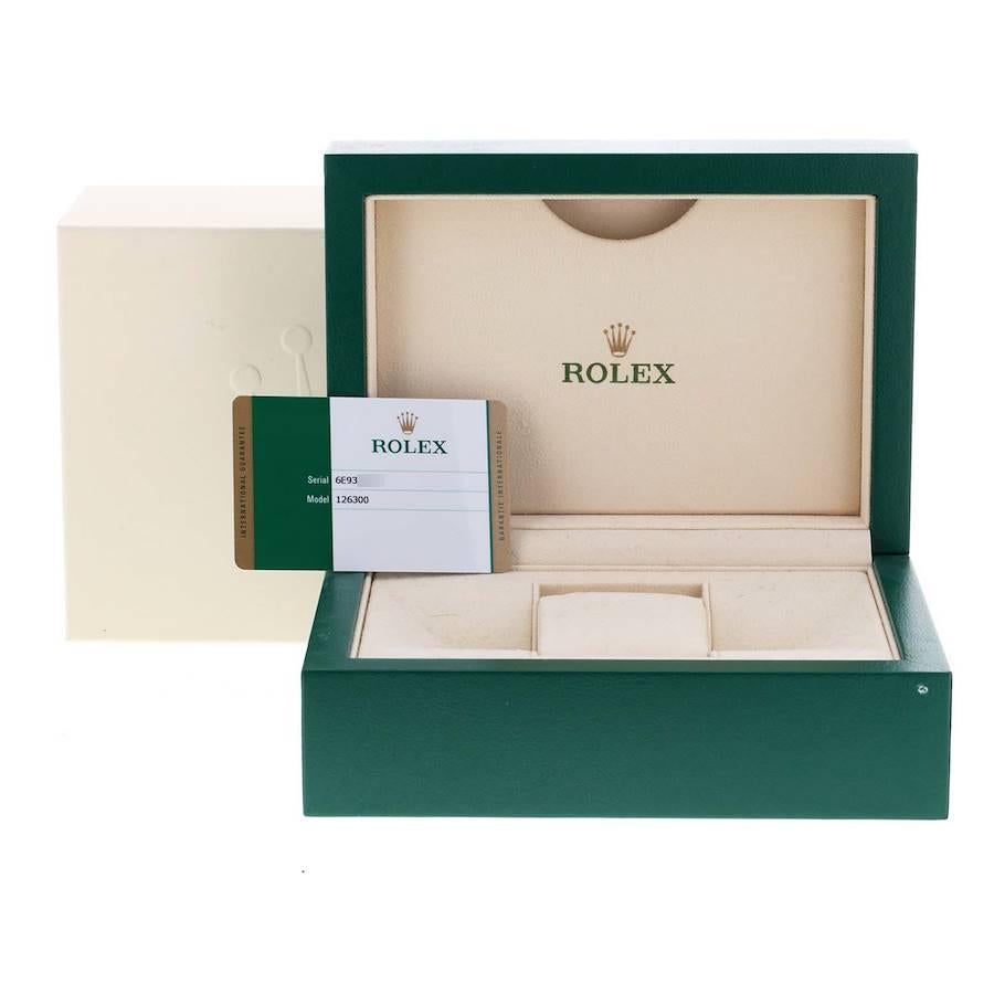 Rolex Datejust 41 White Dial Stainless Steel Mens Watch 126300 Box Card For Sale 8