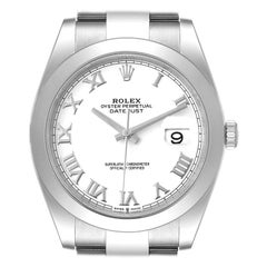 Rolex Datejust 41 White Dial Stainless Steel Mens Watch 126300 Box Card