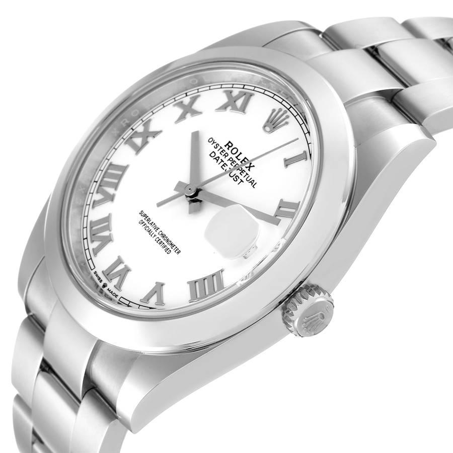 Rolex Datejust 41 White Dial Stainless Steel Mens Watch 126300 Unworn For Sale 1