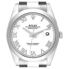 Rolex Datejust 41 White Dial Stainless Steel Mens Watch 126300 Unworn