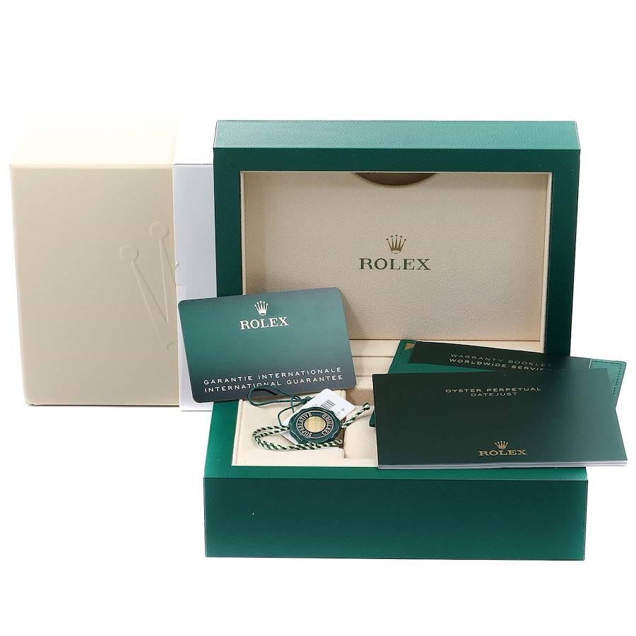 Rolex Datejust 41 White Dial Steel Men's Watch 126300 Box Card For Sale 9