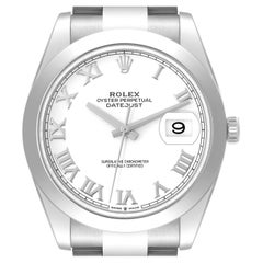 Rolex Datejust 41 White Dial Steel Mens Watch 126300 Box Card