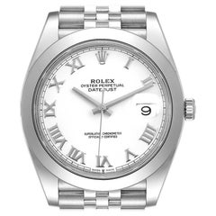 Rolex Datejust 41 White Dial Steel Men's Watch 126300 Box Card Unworn