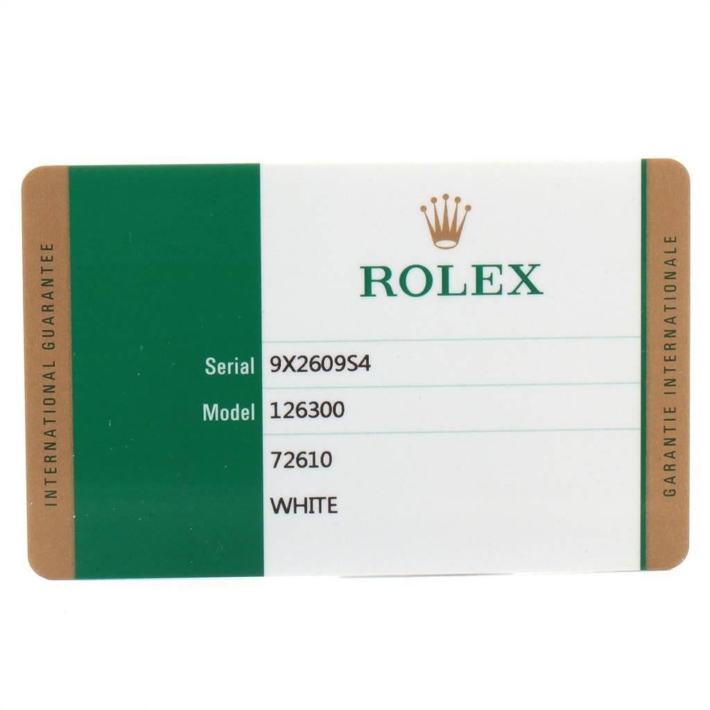 Rolex Datejust 41 White Dial Steel Men’s Watch 126300 Box Papers 6