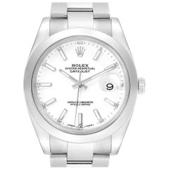 Rolex Datejust 41 White Dial Steel Men's Watch 126300 Box Papers