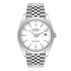 Rolex Datejust 41 Esfera blanca Acero Reloj caballero 126334 Caja Tarjeta