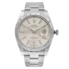 Rolex Datejust 41 White Gold Steel Silver Dial Automatic Men's Watch 126334SSO