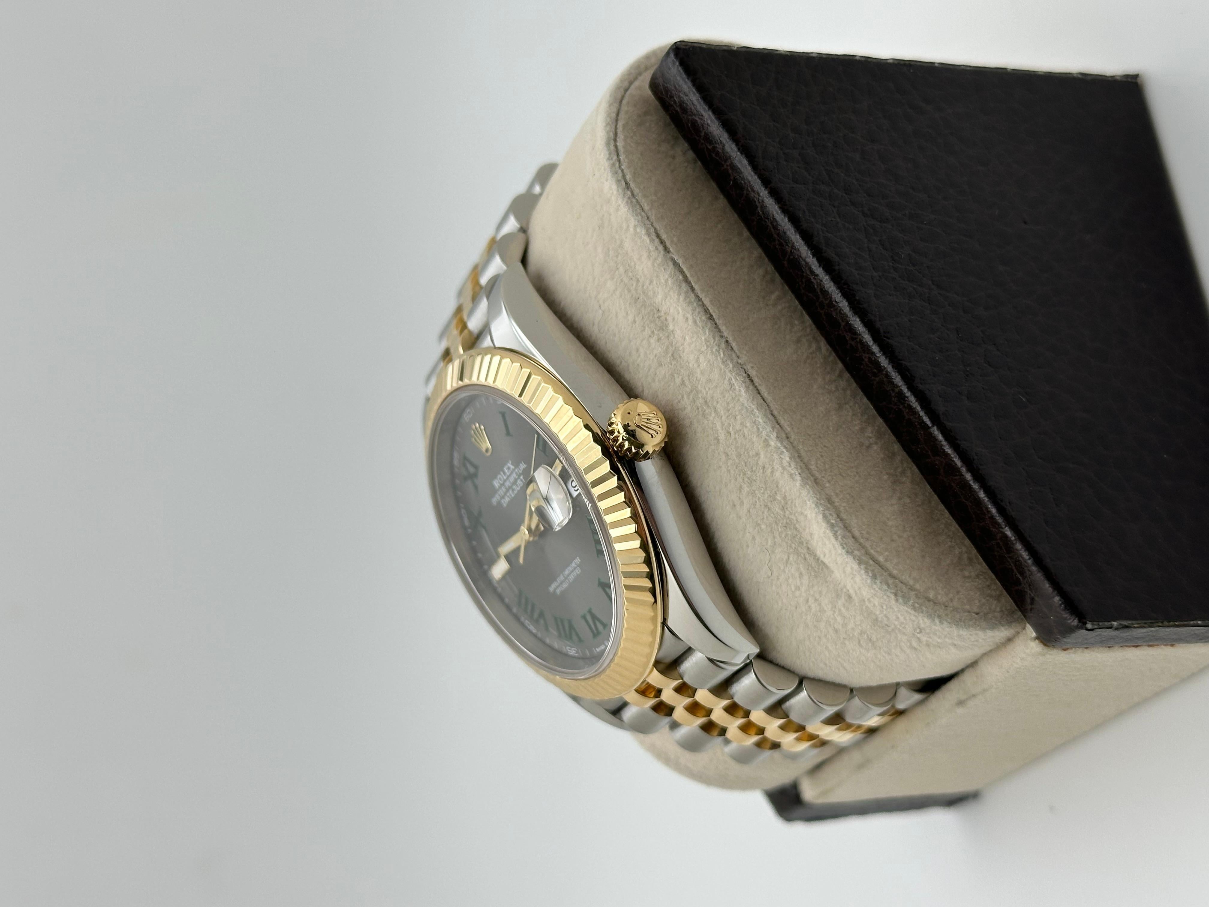 Rolex Datejust 41 Wimbledon 126333 18K Yellow Gold Stainless Steel Box Paper 2