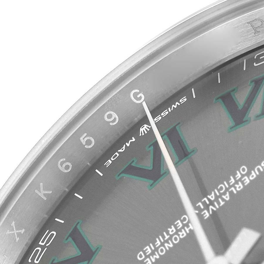 Rolex Datejust 41 Wimbledon Dial Green Numerals Steel Mens Watch 126300 Unworn For Sale 2