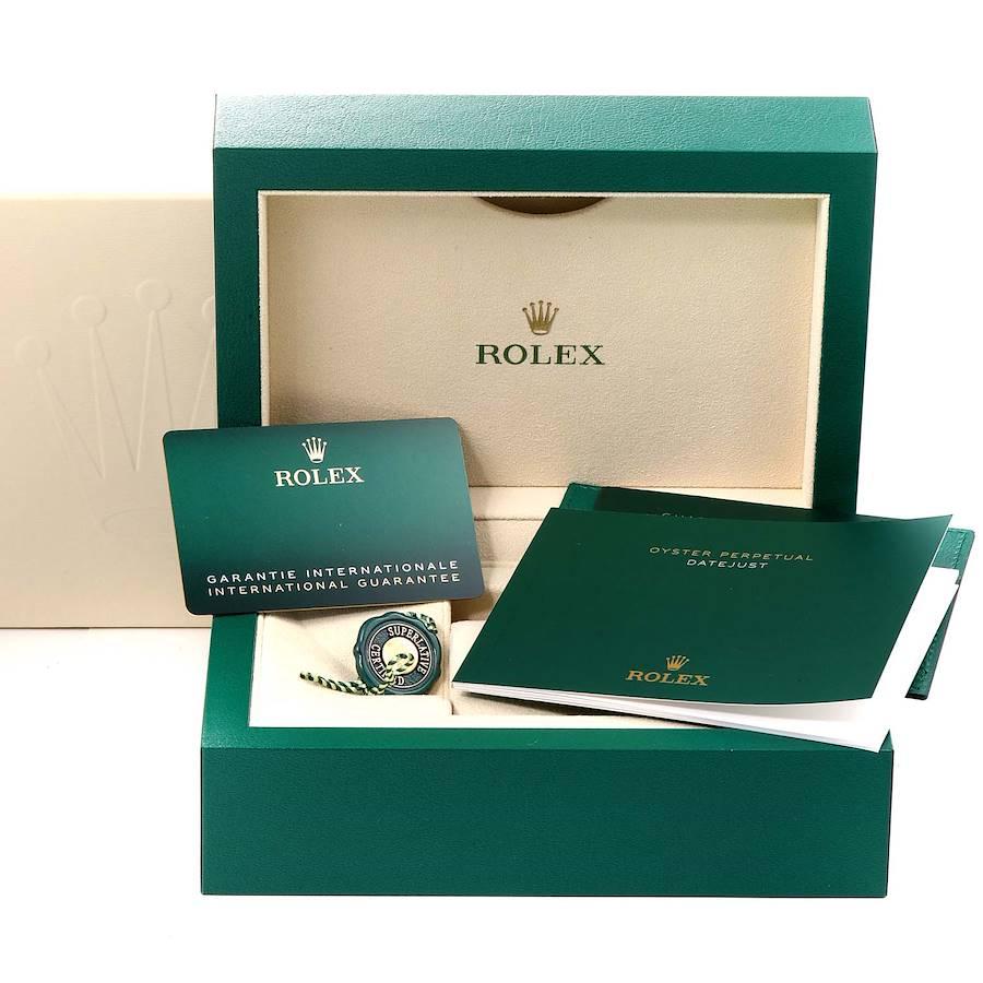 Rolex Datejust 41 Wimbledon Dial Green Numerals Steel Mens Watch 126300 Unworn For Sale 5