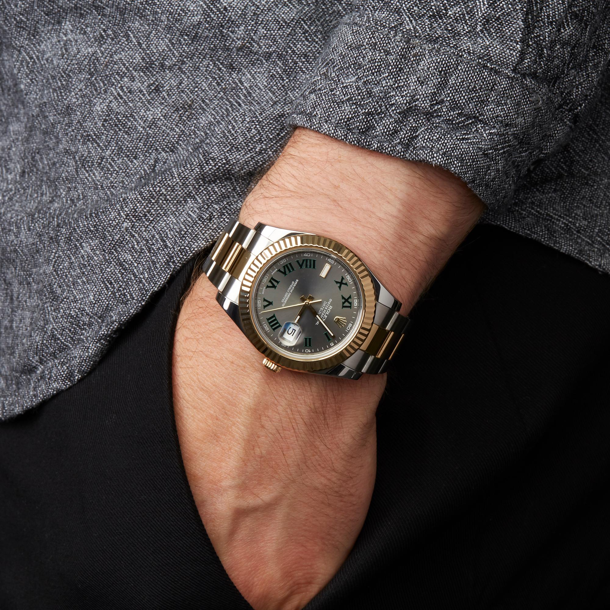 Rolex Datejust 41 Wimbledon Edelstahl und Gelbgold 116333 Armbanduhr 3