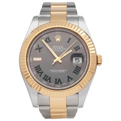 Montre-bracelet Rolex Datejust 41 Wimbledon en acier inoxydable et or jaune 116333