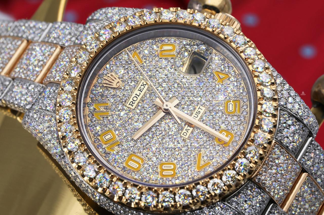 gold rolex arabic numerals