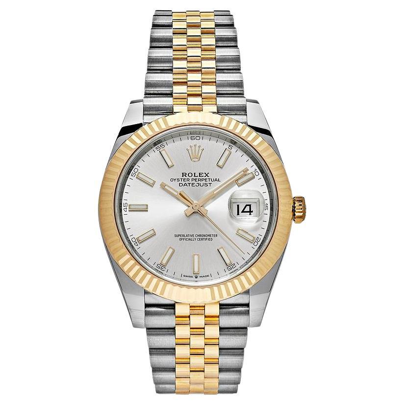 Rolex Datejust 41 Yellow Gold & Stainless Steel Silver Dial Jubilee 126333 2022