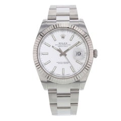 Rolex Datejust 41126334 Wio White Index Steel 18 Karat Gold Automatic Watch