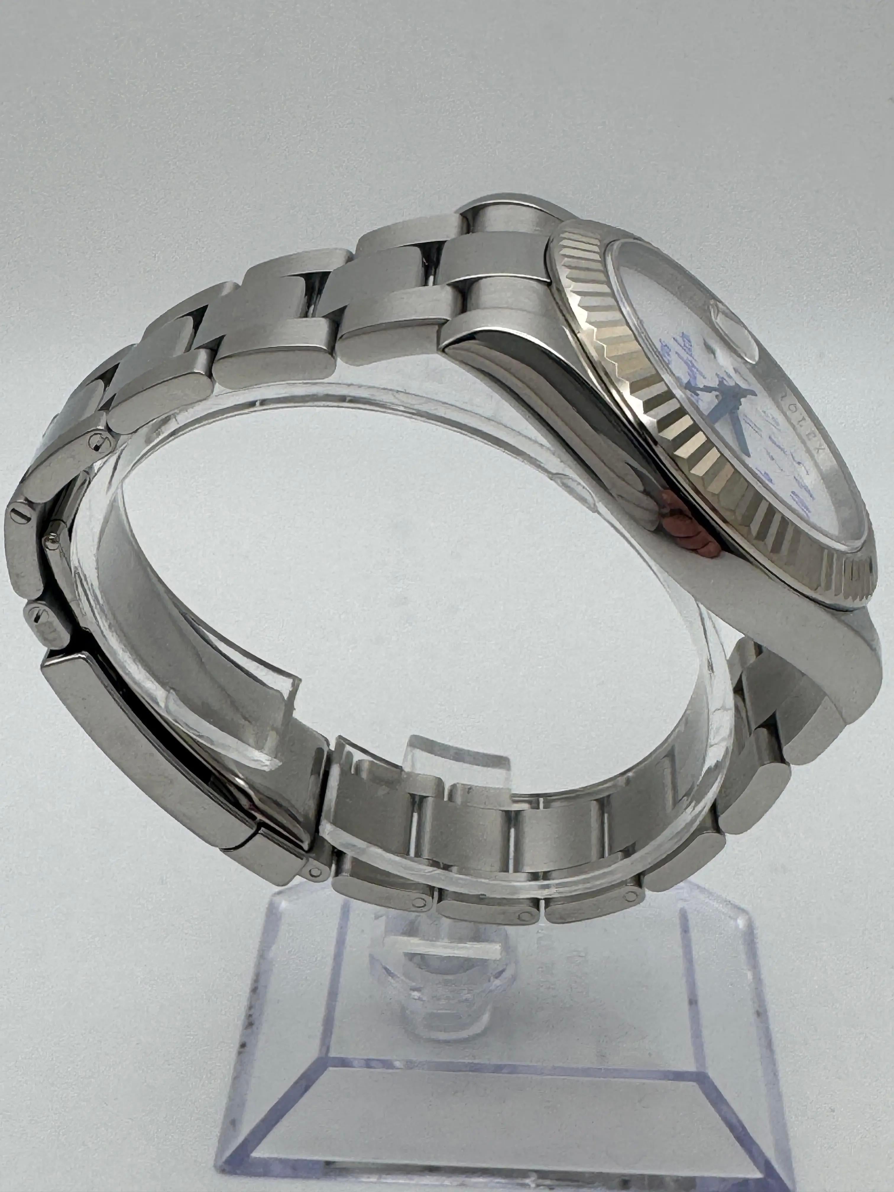 Rolex Datejust 41mm 116334 Custom Who Cares I'm Already Late Blue Dial Papers In condizioni ottime in vendita a New York, NY
