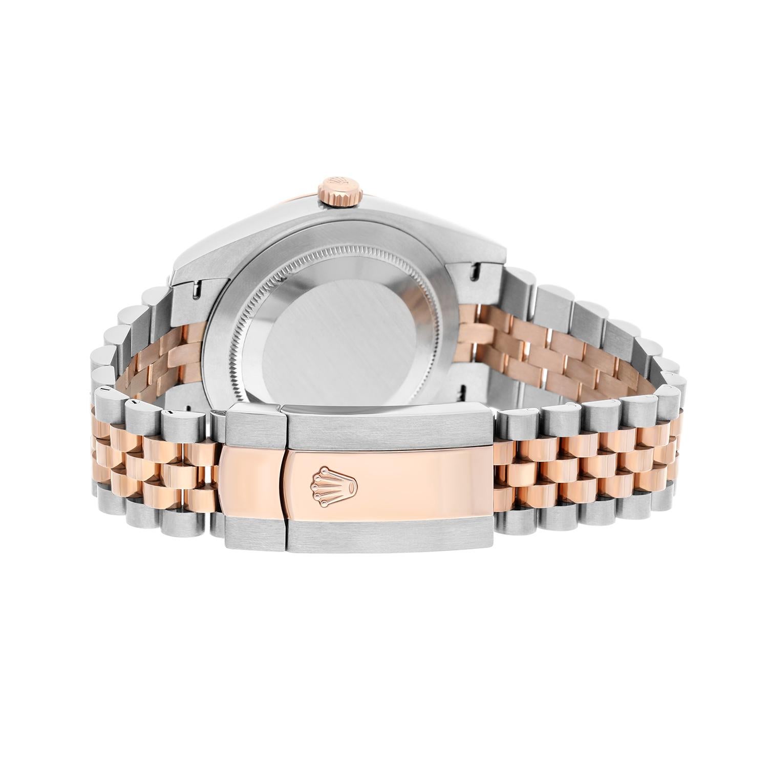 Rolex Datejust 41mm 126331 Steel & Rose Gold Mother of Pearl Diamond Dial MINT For Sale 3