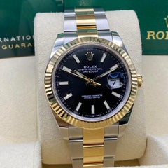Reloj Rolex Datejust 41mm 126333 Oro Amarillo Acero Esfera Negra Automático B&P