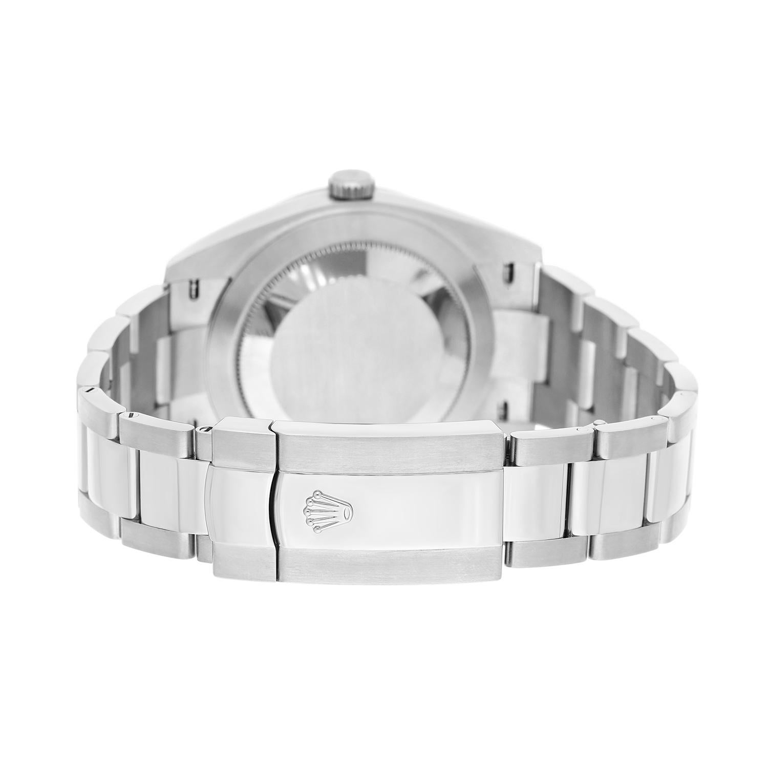 Rolex Datejust 41mm 126334 Austernarmband mit geriffelter Lünette und weißem römischem Zifferblatt im Angebot 2