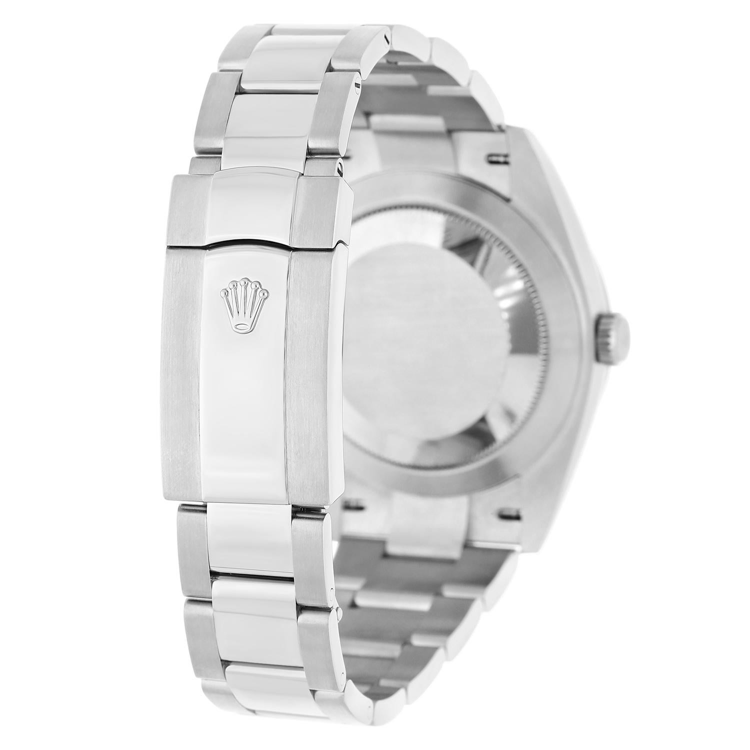 Rolex Datejust 41mm 126334 Austernarmband mit geriffelter Lünette und weißem römischem Zifferblatt im Angebot 3