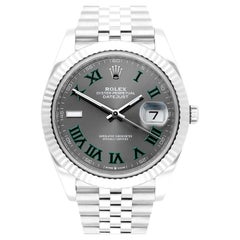 Rolex Datejust 41mm 126334 Fluted Bezel Wimbledon Dial Jubilee Bracelet Complete