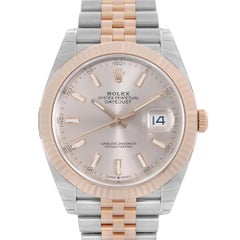 Rolex Datejust 18k Rose Gold Acciaio Quadrante Sundust Orologio Automatico Uomo 126331