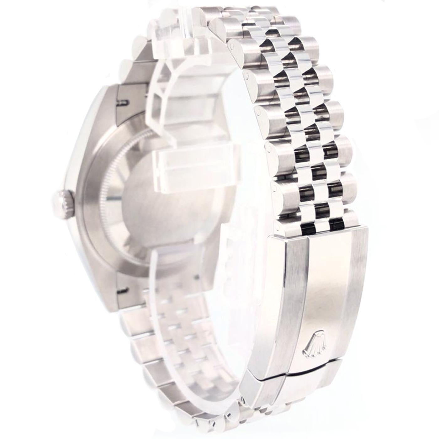 Rolex Datejust 18K Weißgold dunkel Rhodium Diamant-Zifferblatt Jubilee 126334 2
