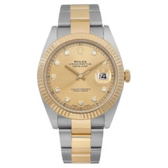 Reloj Rolex Datejust 41mm Oro Amarillo 18K Esfera Champagne Diamante 126333