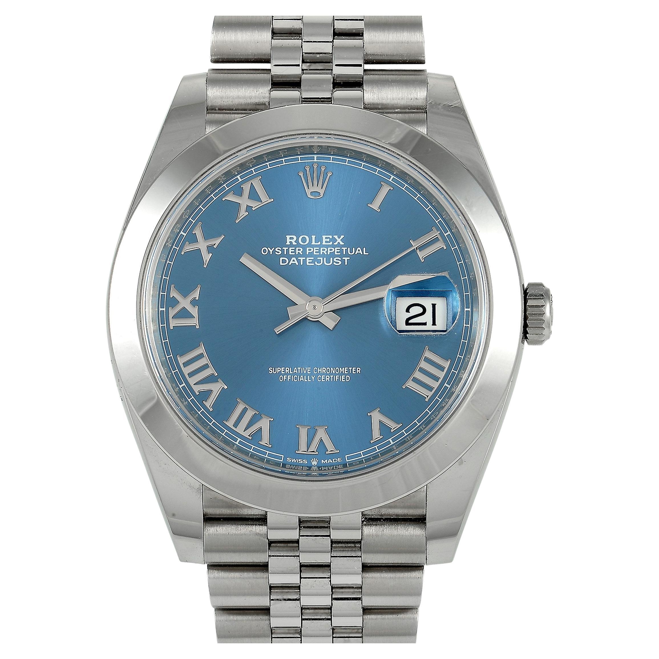 Rolex Datejust Blue Dial Stainless Steel Watch 126300