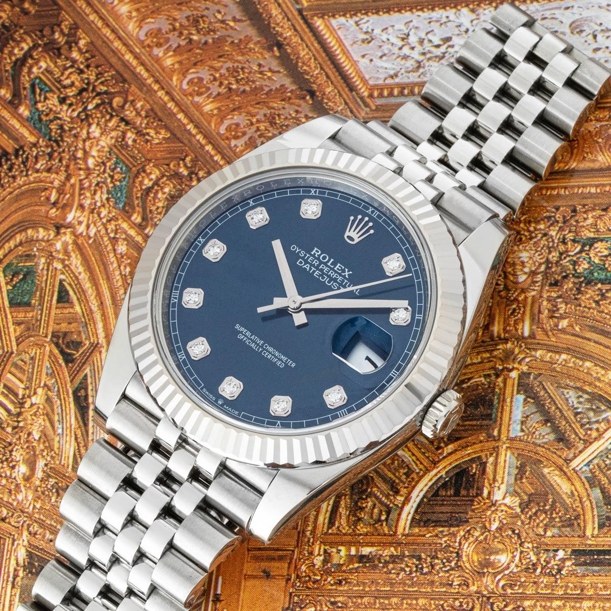 Rolex Datejust 41mm Blue Diamond Dial 126334 5