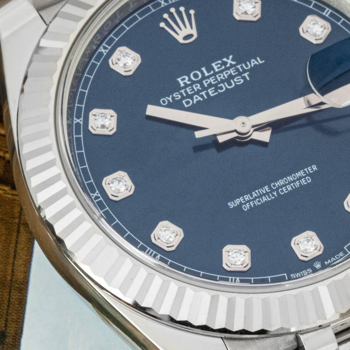 Rolex Datejust 41mm Blue Diamond Dial 126334 3