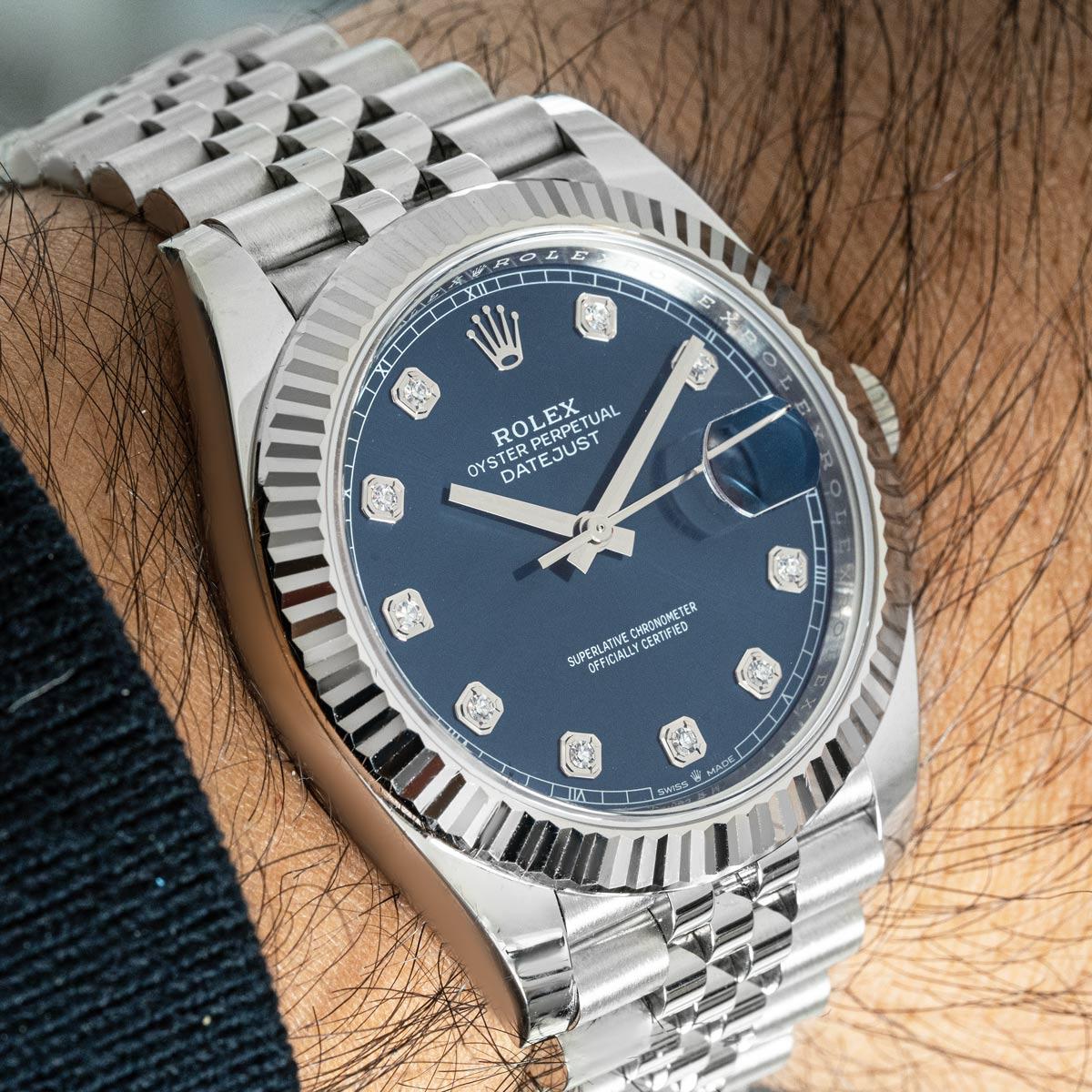 Rolex Datejust 41mm Blue Diamond Dial 126334 4