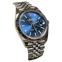 Rolex Datejust 41mm Blue Fluted Jubilee Bracelet New & Unworn 126334 Watch