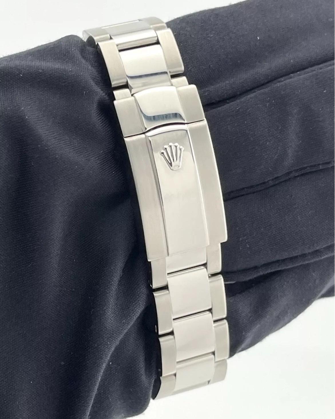 Rolex Datejust 41mm Bleu Montre à bracelet Oyster en acier inoxydable pour hommes Ref. 116300 en vente 4