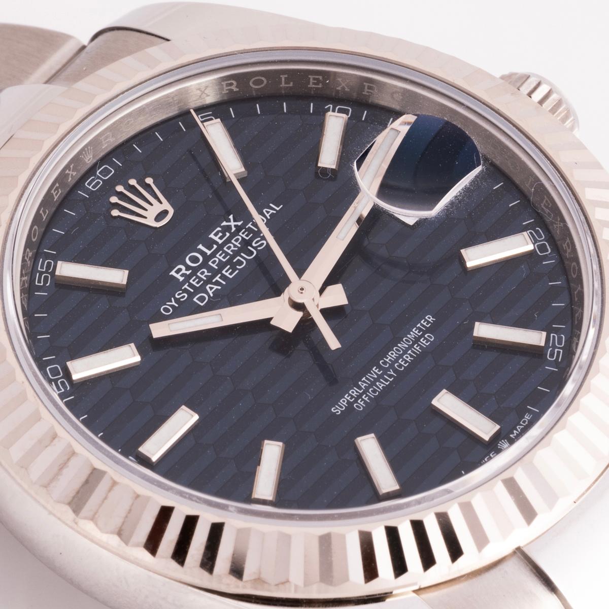 Men's Rolex Datejust 41mm Blue Motif Dial 126334 For Sale