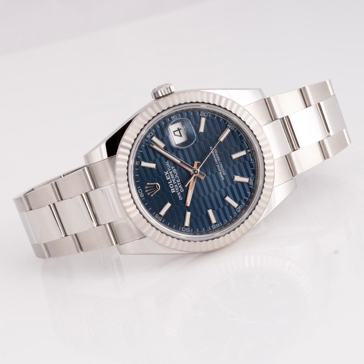 Rolex Datejust 41mm Blue Motif Dial 126334 For Sale 4