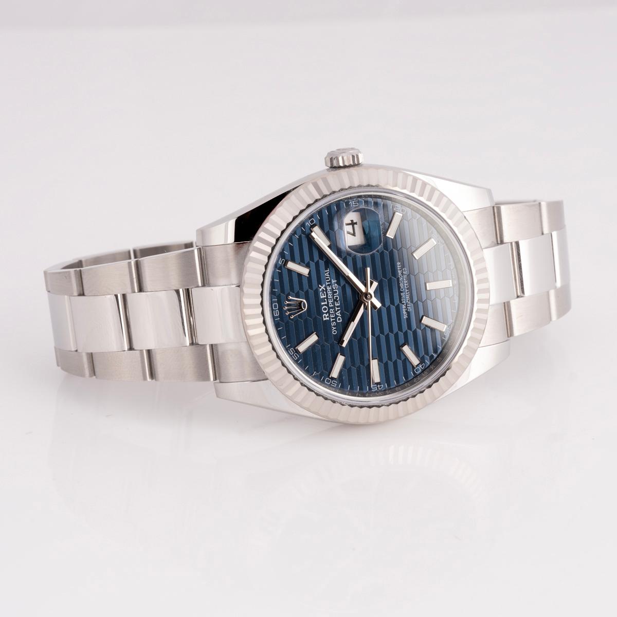Rolex Datejust 41mm Blue Motif Dial 126334 For Sale 5