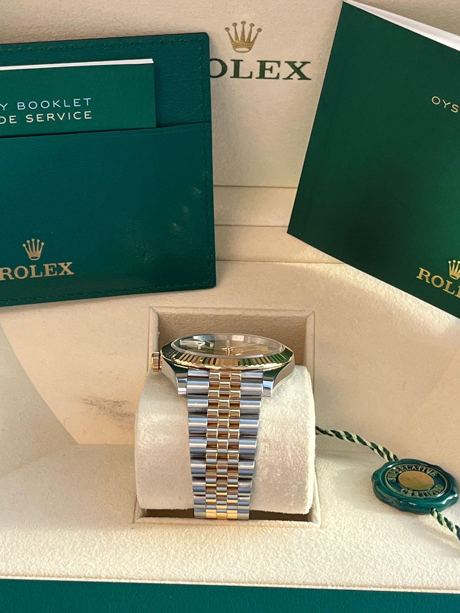 Rolex Datejust 41mm Champagner-Zifferblatt Zweifarbige 18K Gelbgold Jubiläumsuhr 126333 im Angebot 13