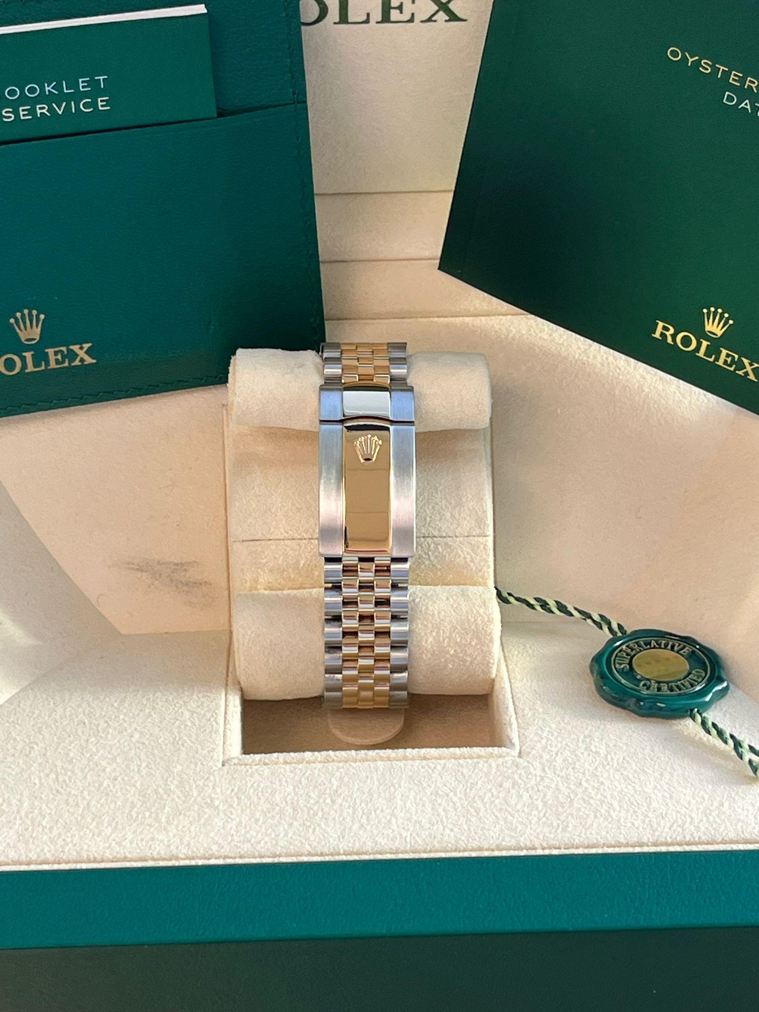 Rolex Datejust 41mm Champagner-Zifferblatt Zweifarbige 18K Gelbgold Jubiläumsuhr 126333 im Angebot 14