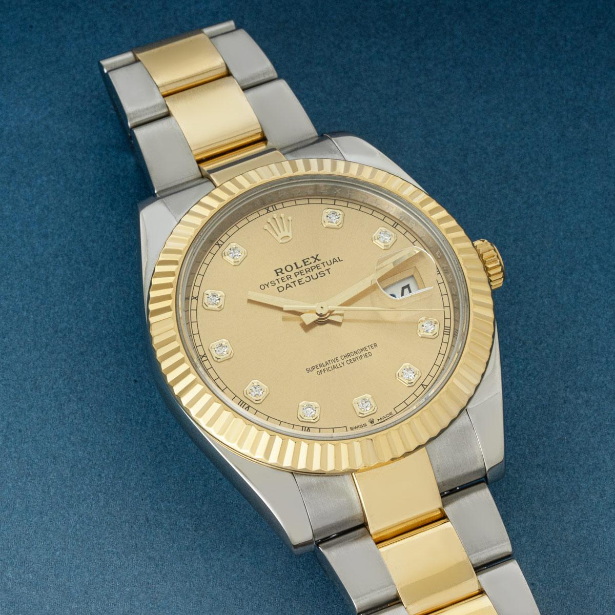 Modern Rolex Datejust 41mm Diamond Dial 126333 For Sale