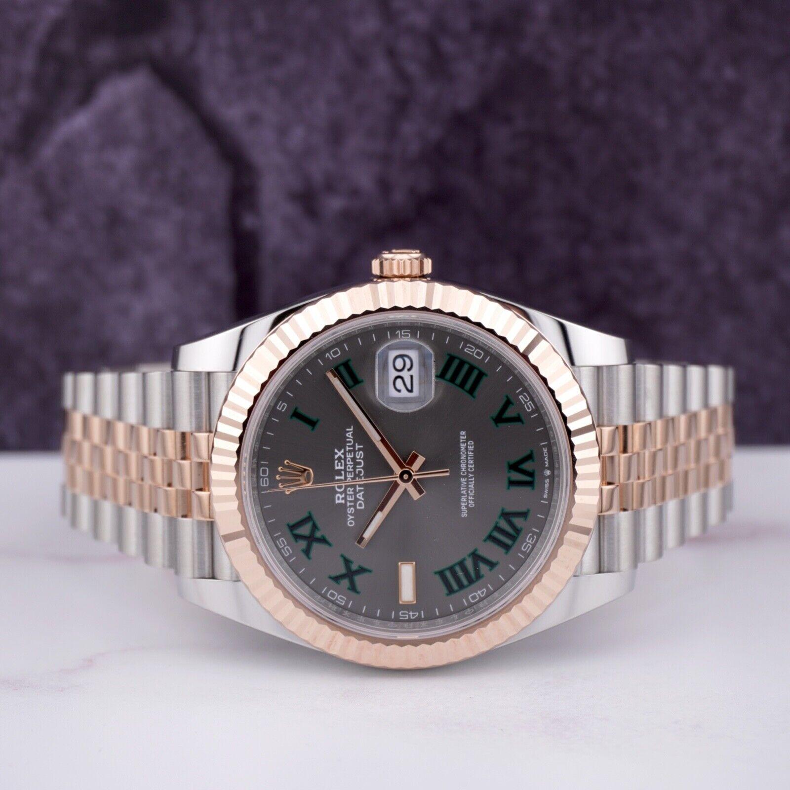 Rolex Datejust 41mm Watch. A Pre-owned watch w/ Original Box and 2023 Card. Watch is 100% Authentic and Comes with Authenticity Card. Watch Reference is 126331 and is in Excellent Condition (See Pictures). The dial color is Wimbledon and Material is