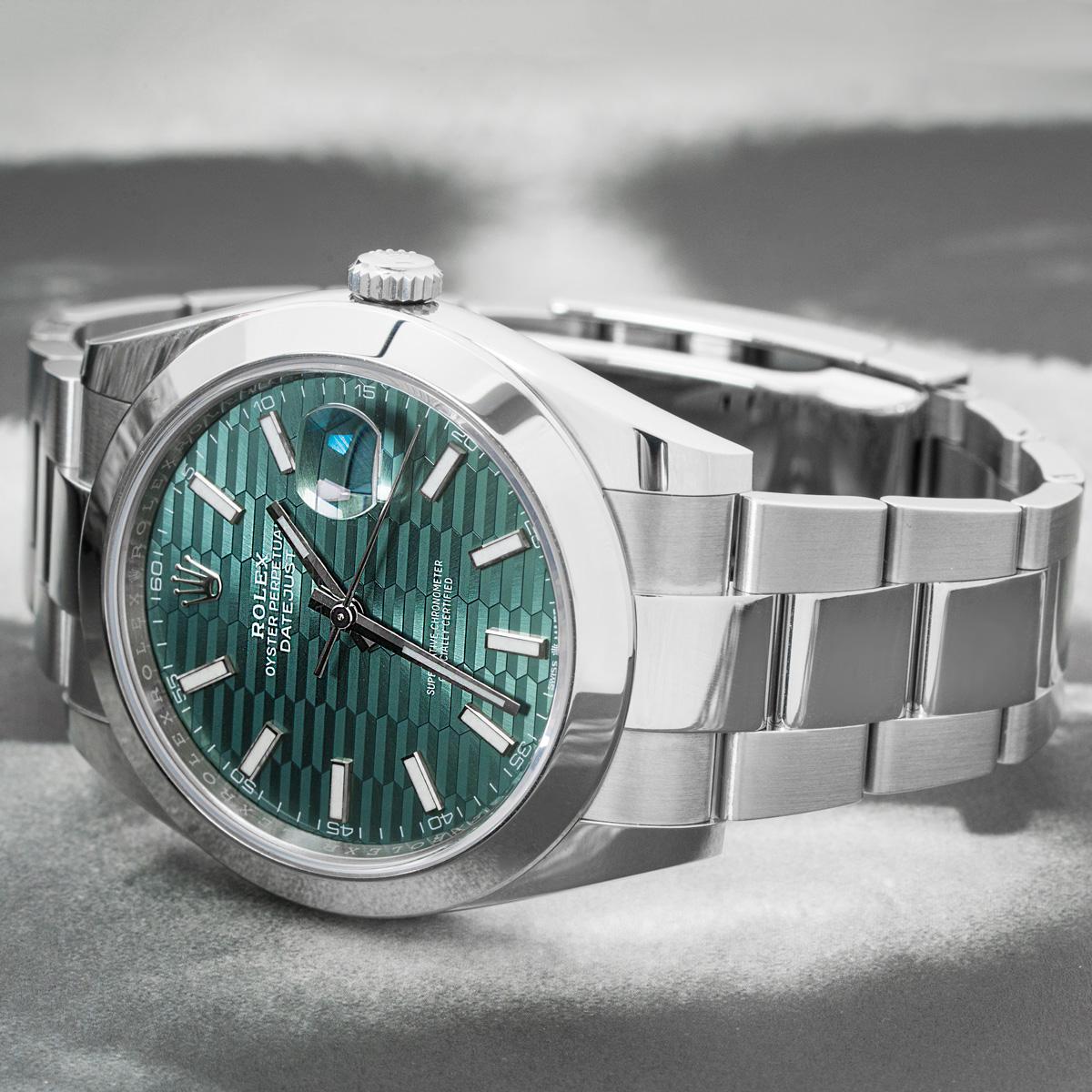 rolex mint green 41mm