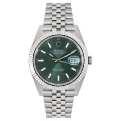 Rolex Montre Datejust avec cadran vert menthe, 41 mm, 126334
