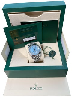 Rolex Datejust 41mm MOP römischen Diamant-Zifferblatt glatte Lünette Stahl Herrenuhr 126300