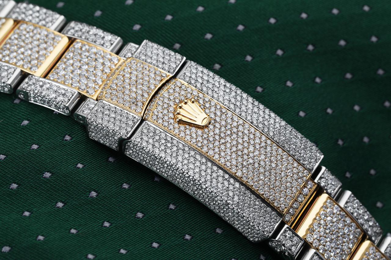 white gold iced out watch