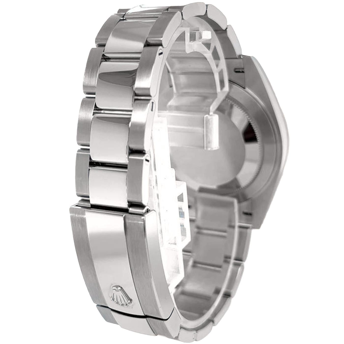 Rolex Datejust Stainless Steel Green Dial Oyster Bracelet Mens Watch 126300 In New Condition In Aventura, FL